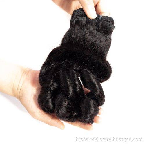 Wholesale 100%  bouncy Fumi Hair Double Drawn Raw cambodian hair unprocessed fumi curl hair